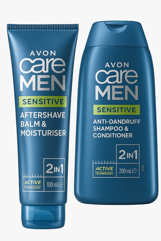 Set 2 products, aftershave and shampoo